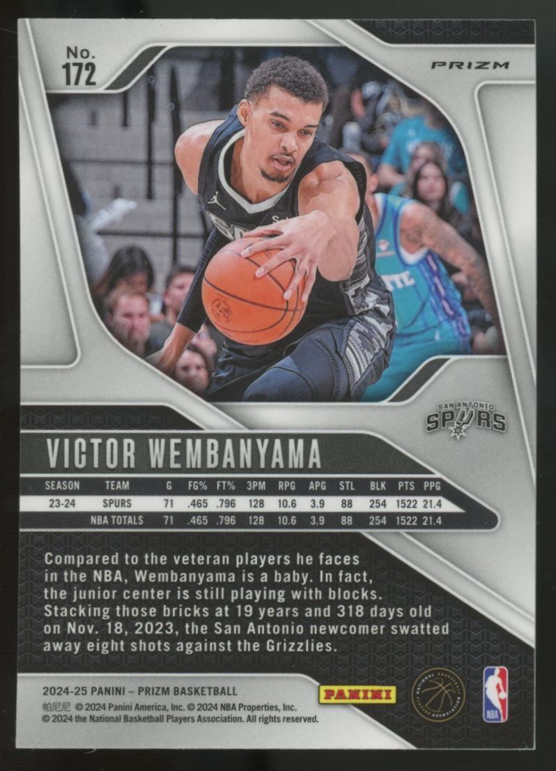 2024-25 Prizm Victor Wembanyama Red Ice #172
