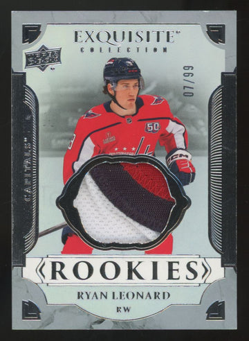 2025-26 UD Black Diamond Exquisite Ryan Leonard RC Patch /99 #RP-RL