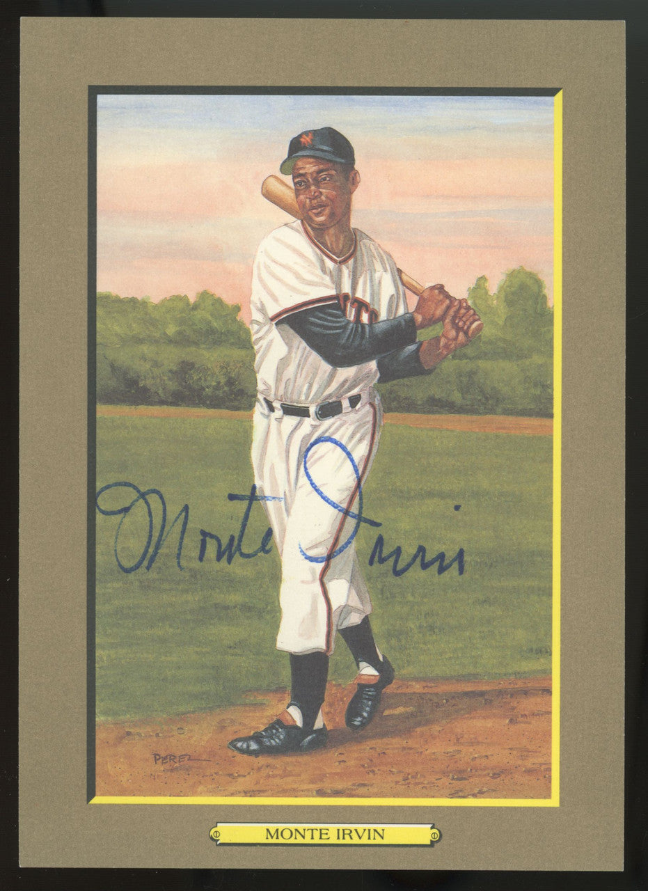 1988 Perez Steele Turkey Red Monte Irvin Signed Autographed #27 /5000 JSA
