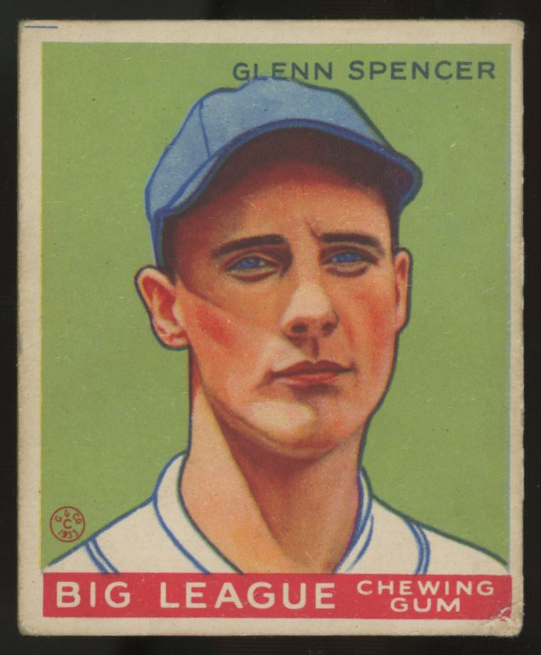 1933 Goudey Glenn Spencer #84 G/VG