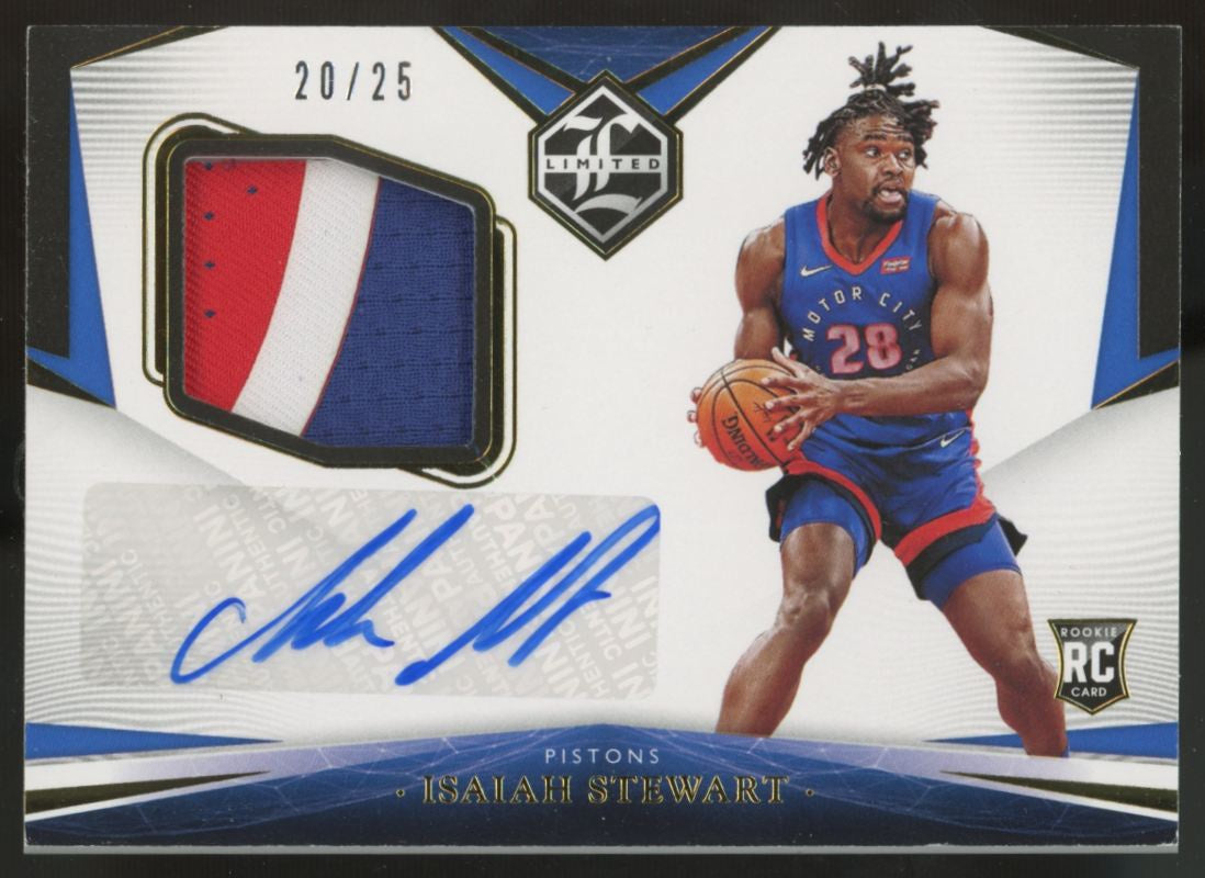 2020-21 Chronicles Limited Isaiah Stewart RC Prime Patch Auto RPA /25 #LR-IST