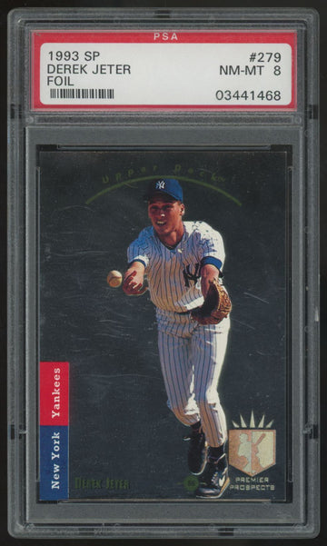 1993 Upper Deck SP Derek Jeter Prospect Foil #279 PSA 8