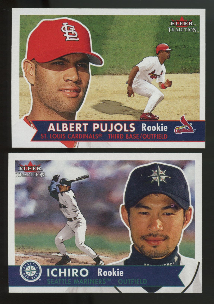 2001 Fleer Tradition Baseball Complete Set (485) Pujols Ichiro RC *READ*