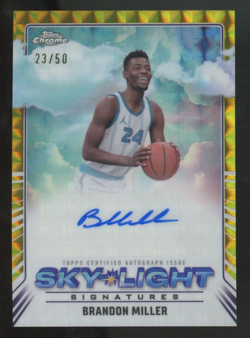 2024-25 Topps Chrome Brandon Miller Gold Geometric Sky-Light Auto /50 #SLS-BM