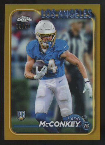 2024 Topps Chrome Ladd McConkey RC Gold Refractor /50 #212