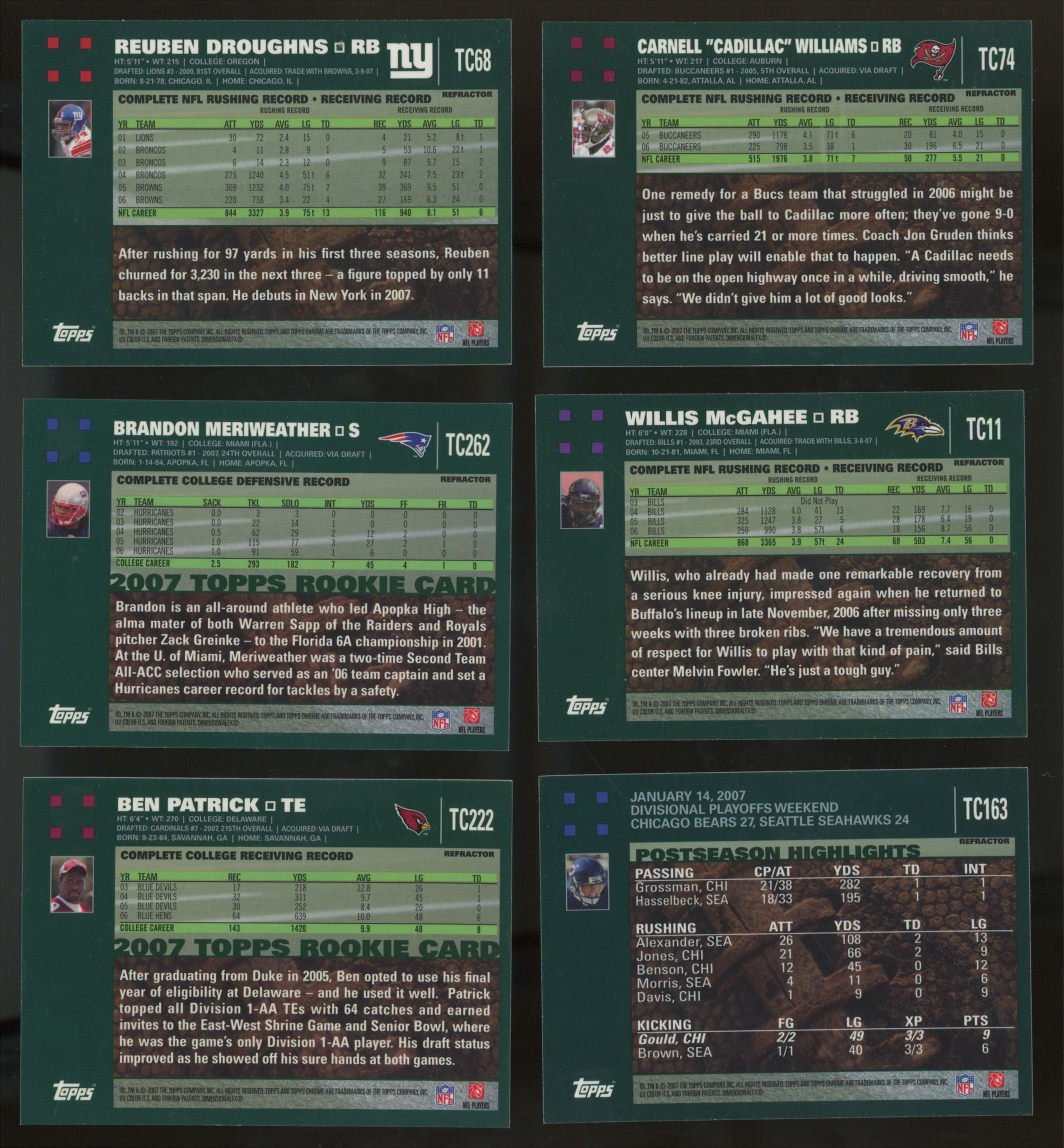 1990s-2010s Topps/Bowman Football Refractors (Lot of 66)