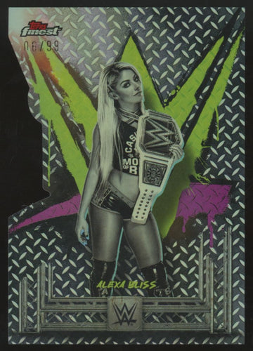 2025 Topps Finest WWE Alexa Bliss Common Die-Cut Refractor /99 #16