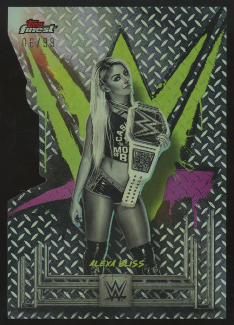 2025 Topps Finest WWE Alexa Bliss Common Die-Cut Refractor /99 #16