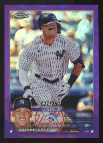 2023 Topps Chrome Logofractor Aaron Judge Purple /250 #62