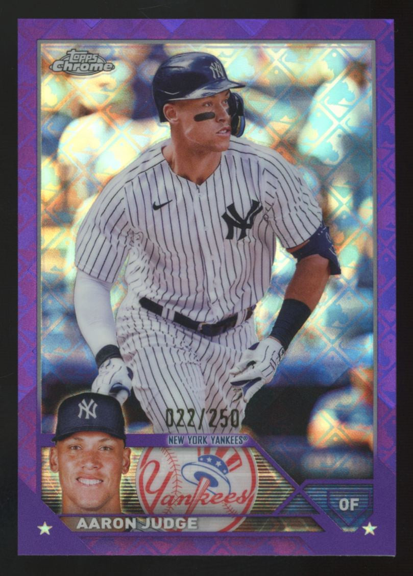 2023 Topps Chrome Logofractor Aaron Judge Purple /250 #62