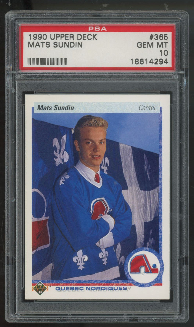 1990-91 Upper Deck Mats Sundin RC #365 PSA 10