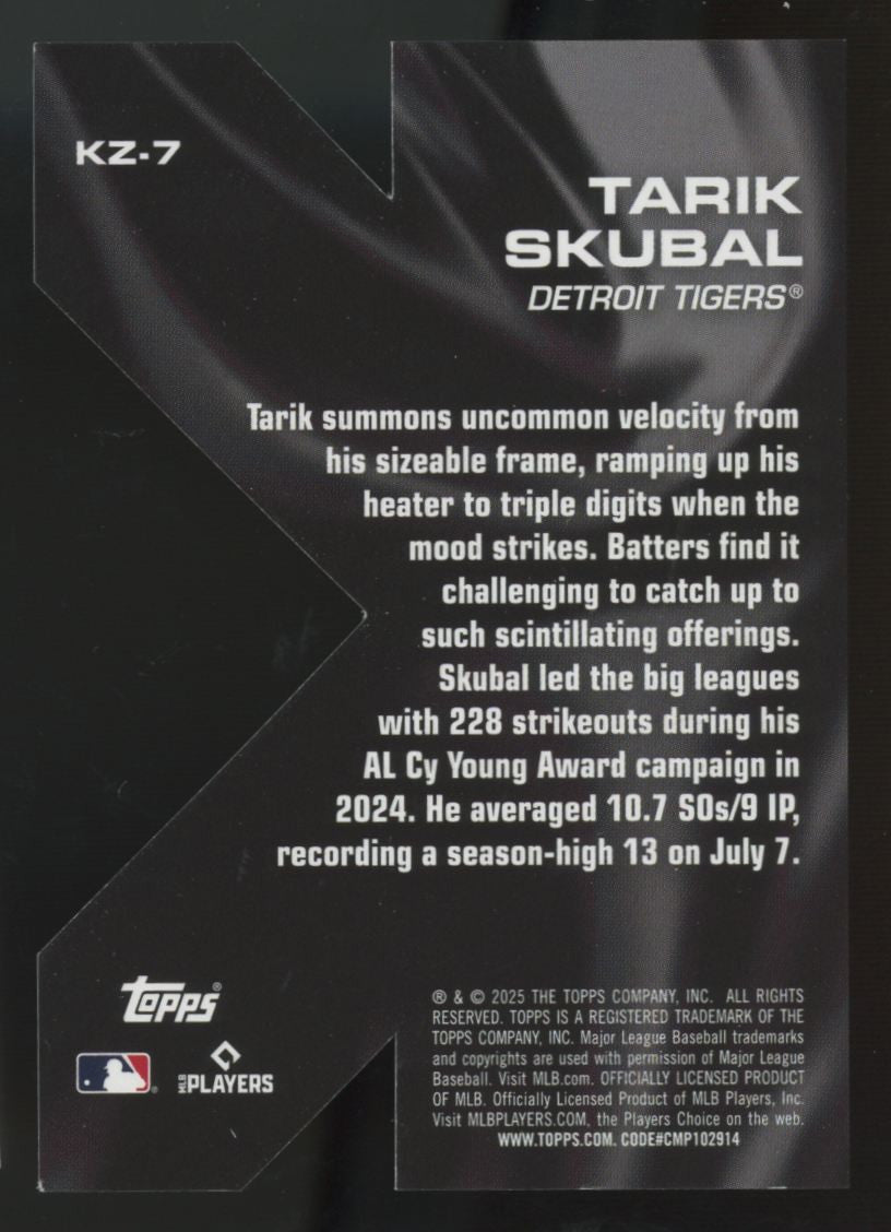 2025 Topps Series Two Tarik Skubal K Zone #KZ-7