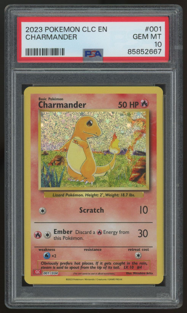 2023 Pokemon Charmander Classic Collection Holo #001 PSA 10
