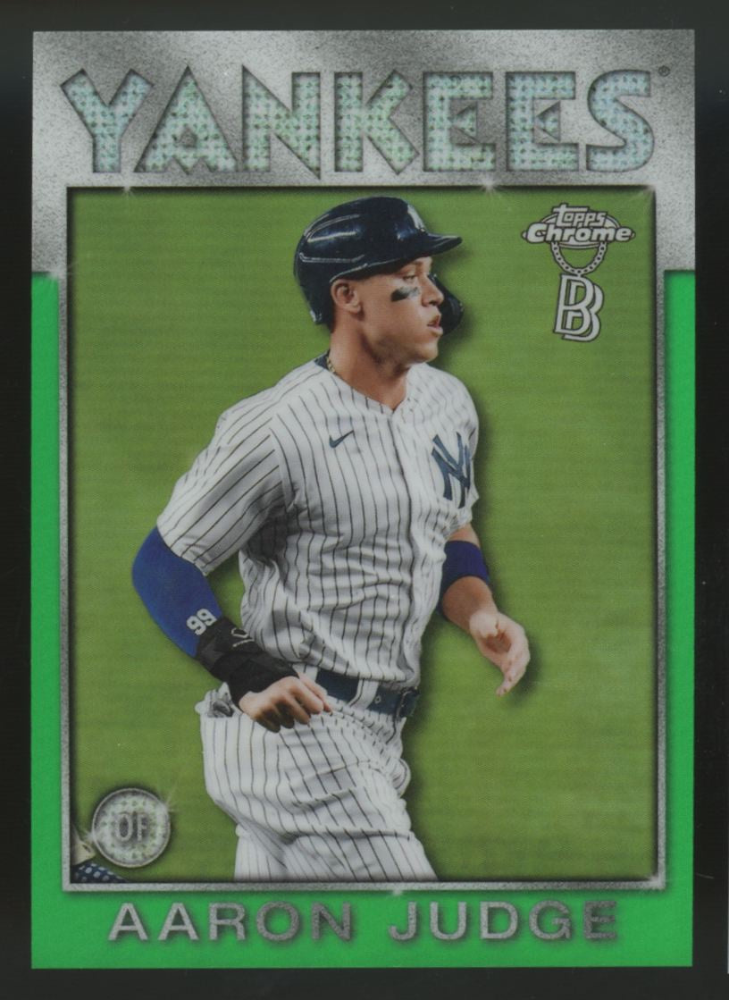 2021 Topps Chrome Ben Baller Aaron Judge 1986 Green /99 #86TB-1