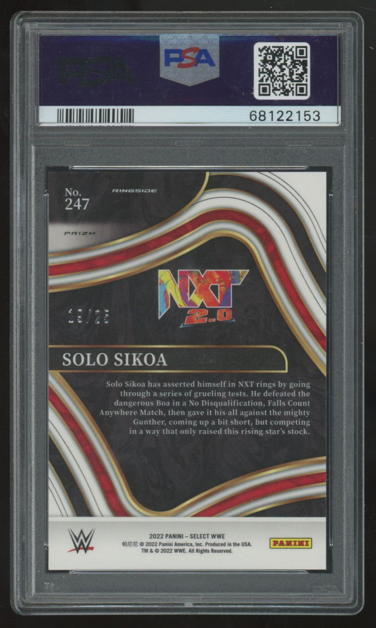 2022 Panini Select WWE Solo Sikoa RC Tie-Dye Prizm /25 #247 PSA 10