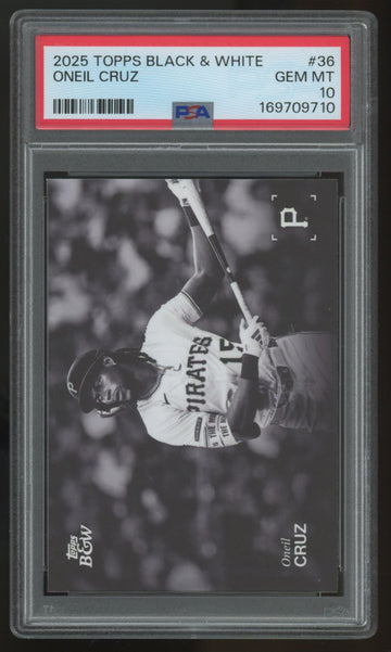 2025 Topps Black & White Oneil Cruz #36 PSA 10