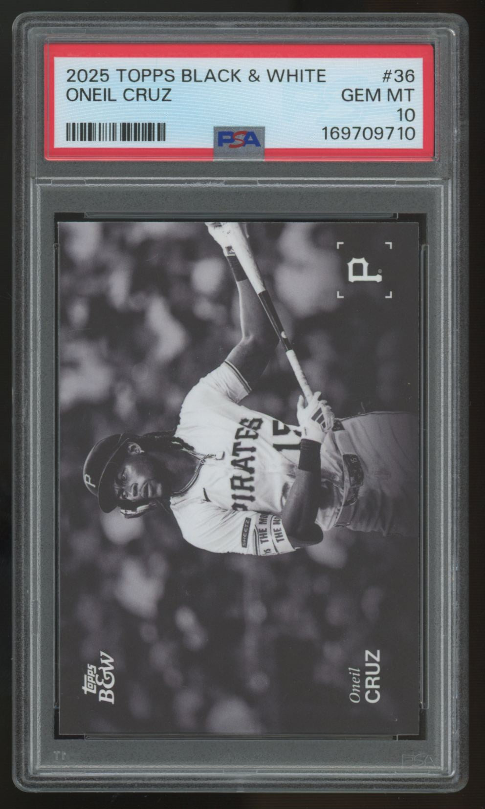 2025 Topps Black & White Oneil Cruz #36 PSA 10