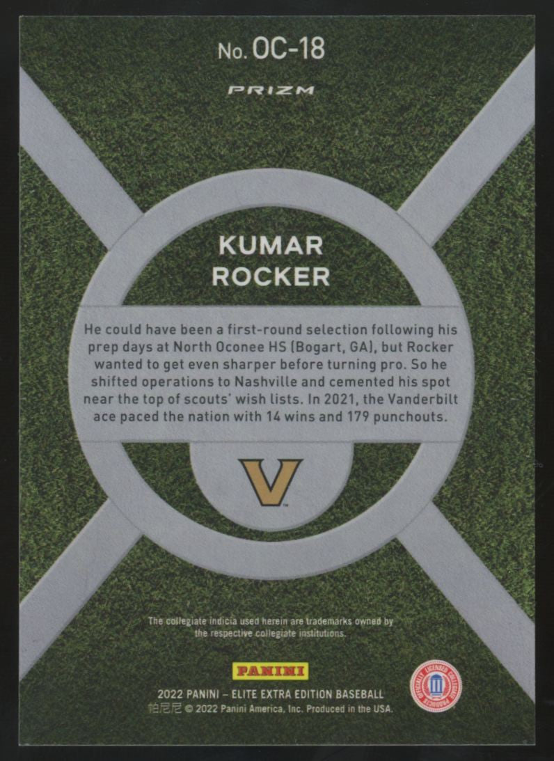 2022 Panini Elite Extra Edition Kumar Rocker On Campus Prizm #OC-18