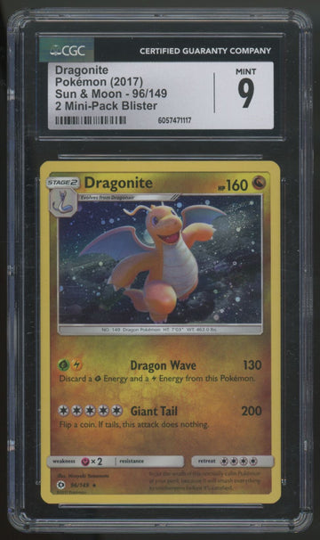 2017 Pokemon Dragonite Blister Holo Promo #96 CGC 9
