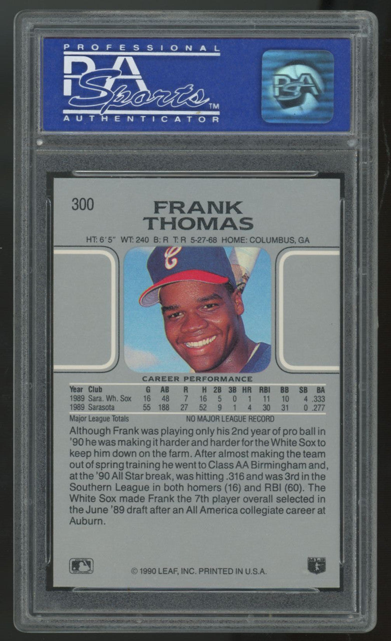 1990 Leaf Frank Thomas RC #300 PSA 9