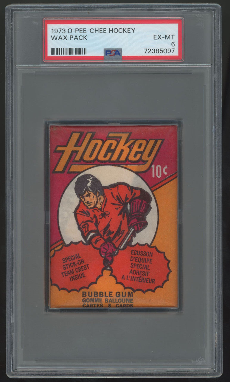 1973-74 OPC O-Pee-Chee Hockey 1st Series Wax Pack PSA 6