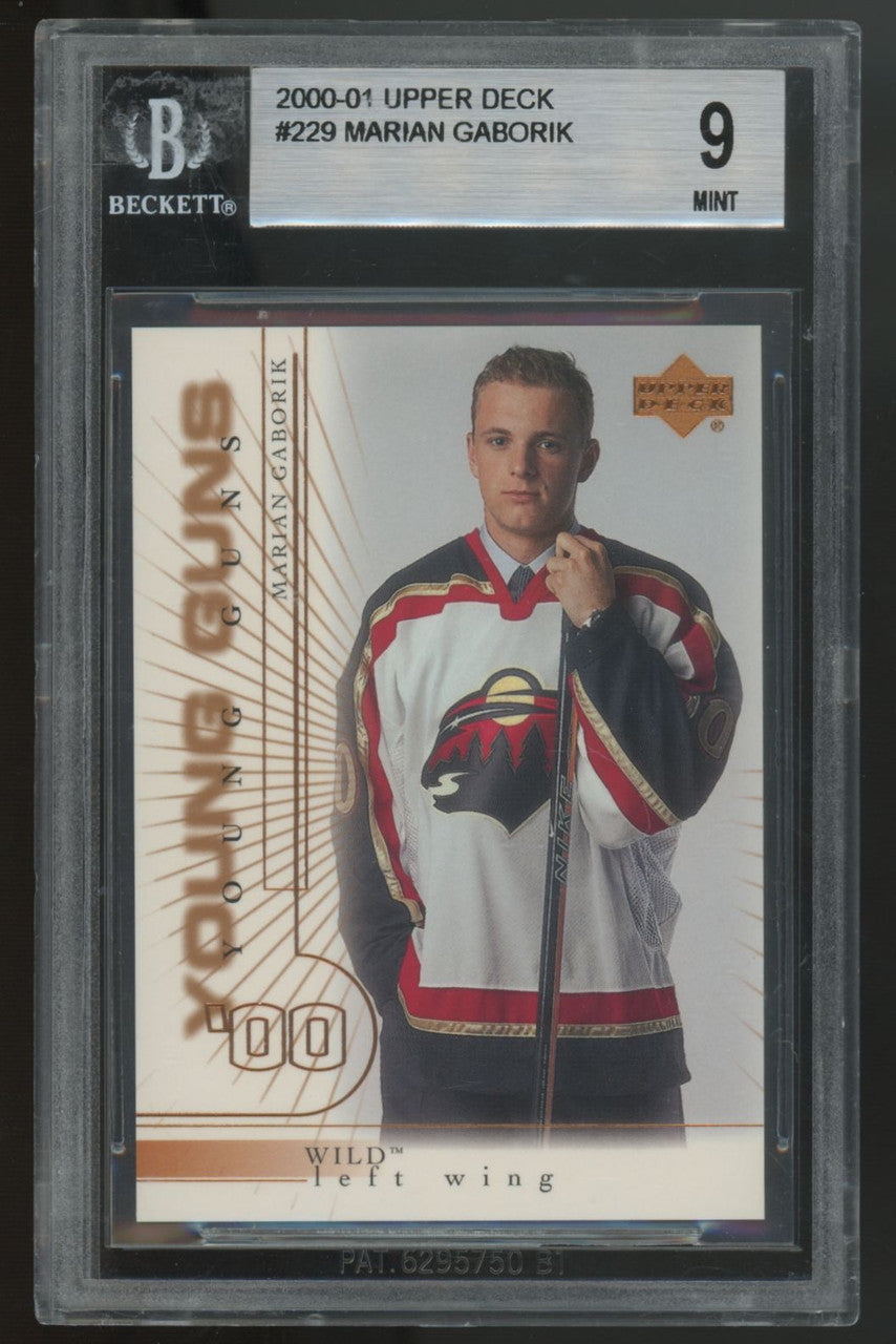 2000-01 Upper Deck Marian Gaborik RC Young Guns #229 BGS 9