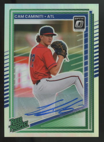 2025 Panini Donruss Optic Preview Cam Caminiti Rated Prospect Holo Auto #195