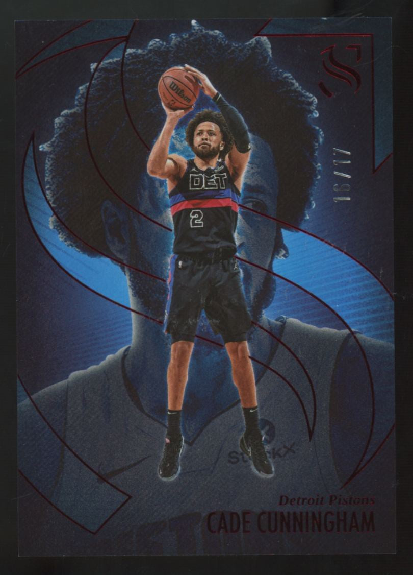 2024-25 Panini Silhouette Cade Cunningham Red /17 #50