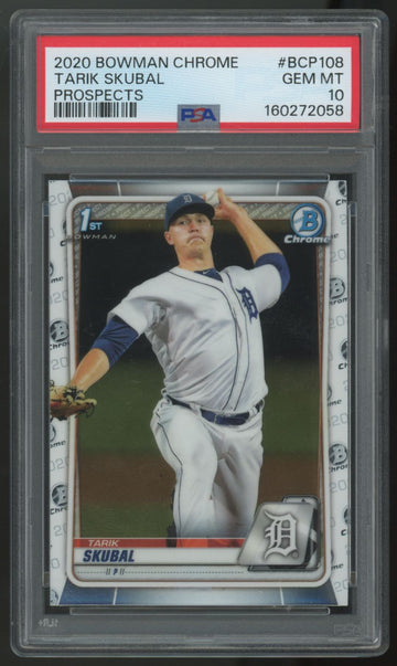 2020 Bowman Chrome Tarik Skubal 1st Prospects #BCP-108 PSA 10