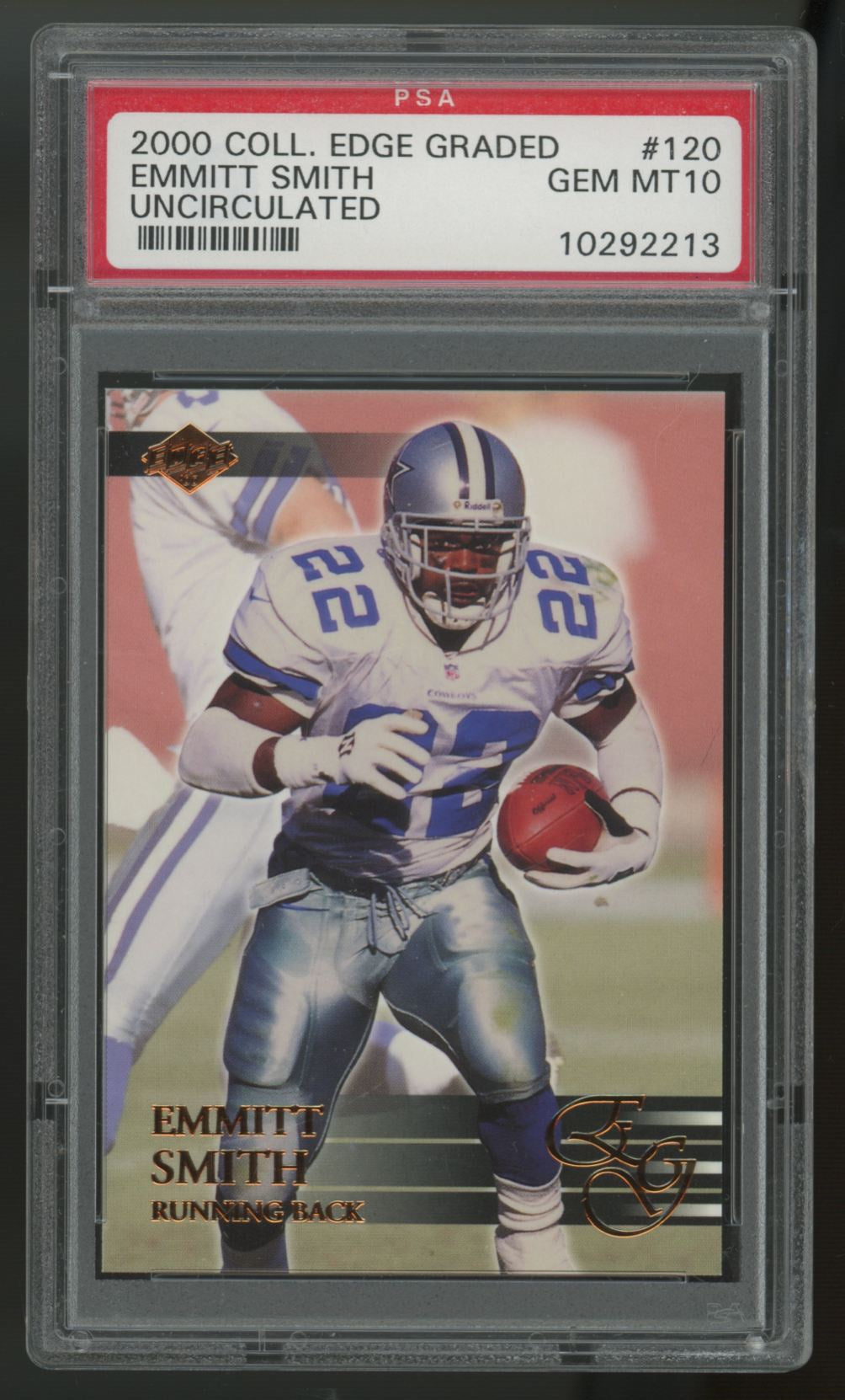 2000 Collector's Edge Emmitt Smith Uncirculated /5000 #120 PSA 10