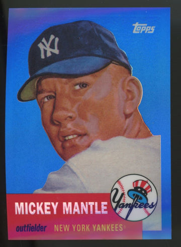 2008 Topps Mickey Mantle Reprint Blue Refractor #MMR-53 "D"
