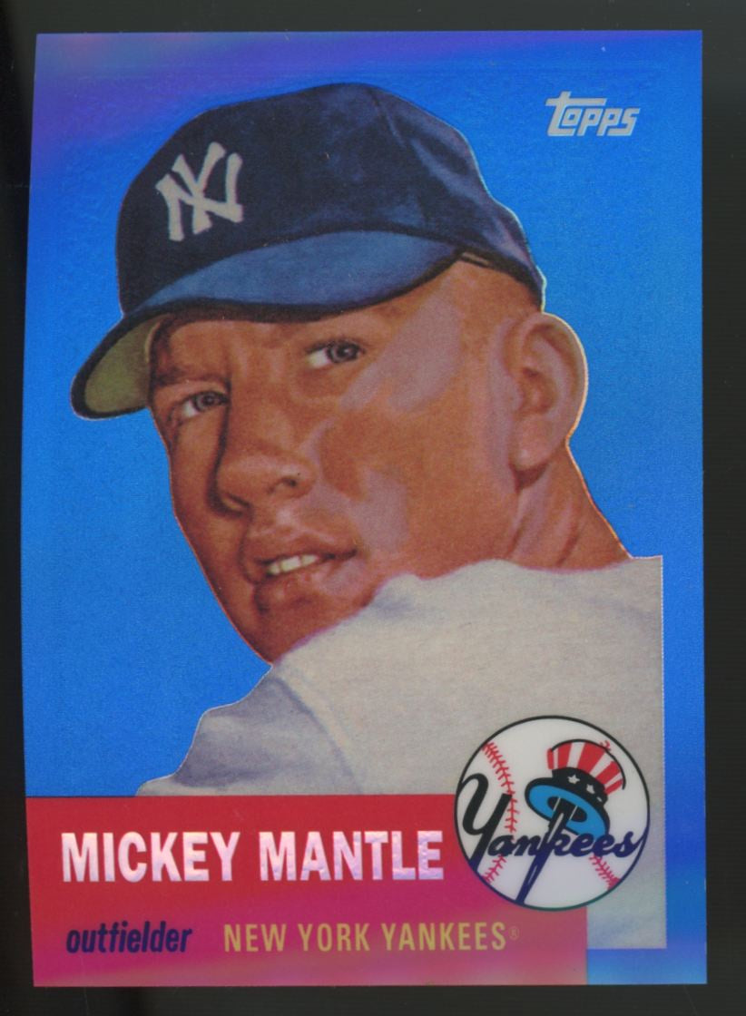 2008 Topps Mickey Mantle Reprint Blue Refractor #MMR-53 "D"