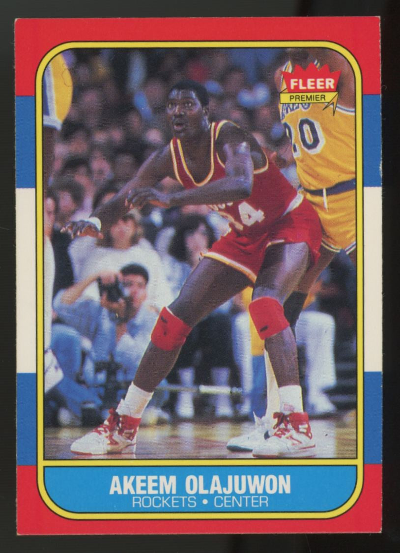 1986-87 Fleer Premier Akeem Olajuwon RC #82 EX+