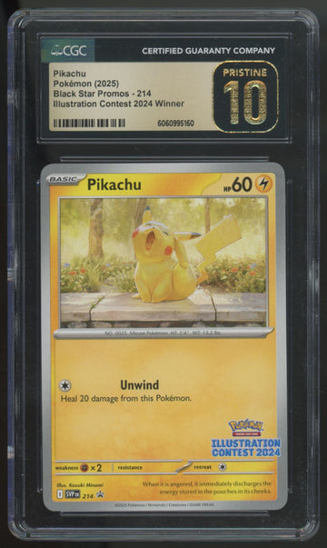 2025 Pokemon Pikachu Illustration Contest 2024 Promo #214 CGC Pristine 10