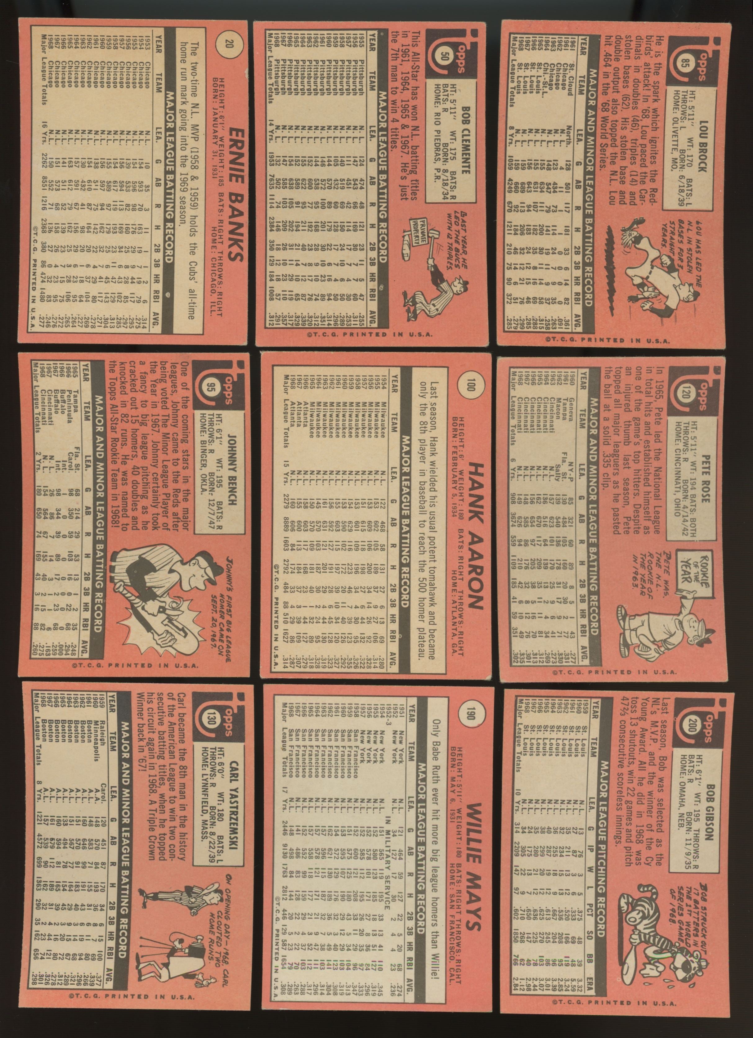 1969 Topps Baseball Complete Set (664) VG-EX w/ Wax Wrapper