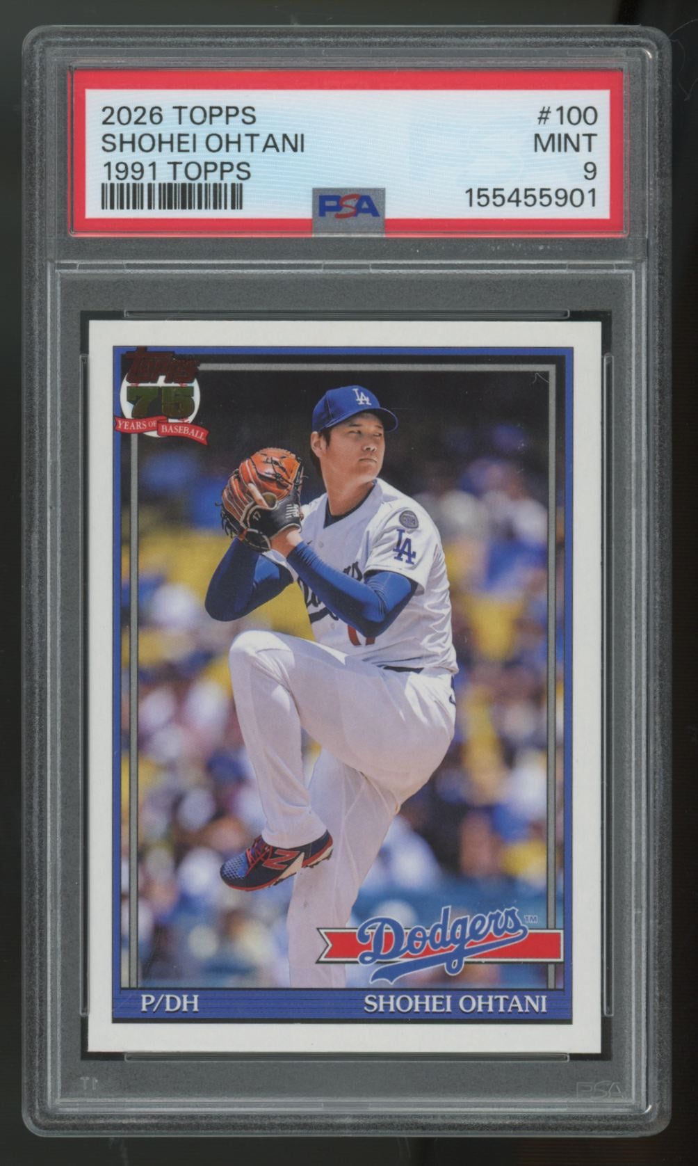 2026 Topps Shohei Ohtani 1991 Topps #T91-100 PSA 9