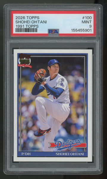 2026 Topps Shohei Ohtani 1991 Topps #T91-100 PSA 9