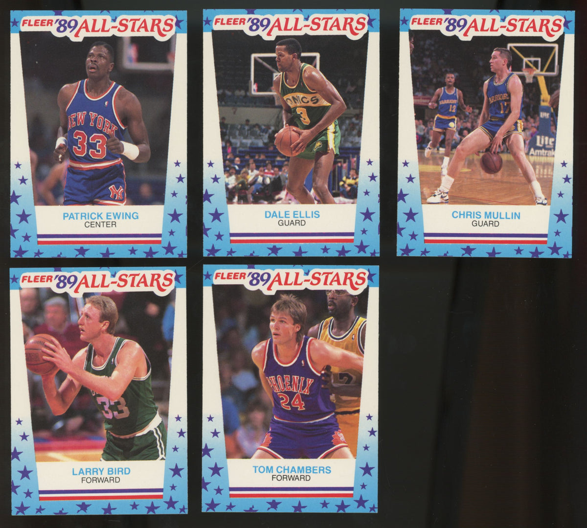 1989-90 Fleer Basketball Stickers Complete Set (11/11) NM