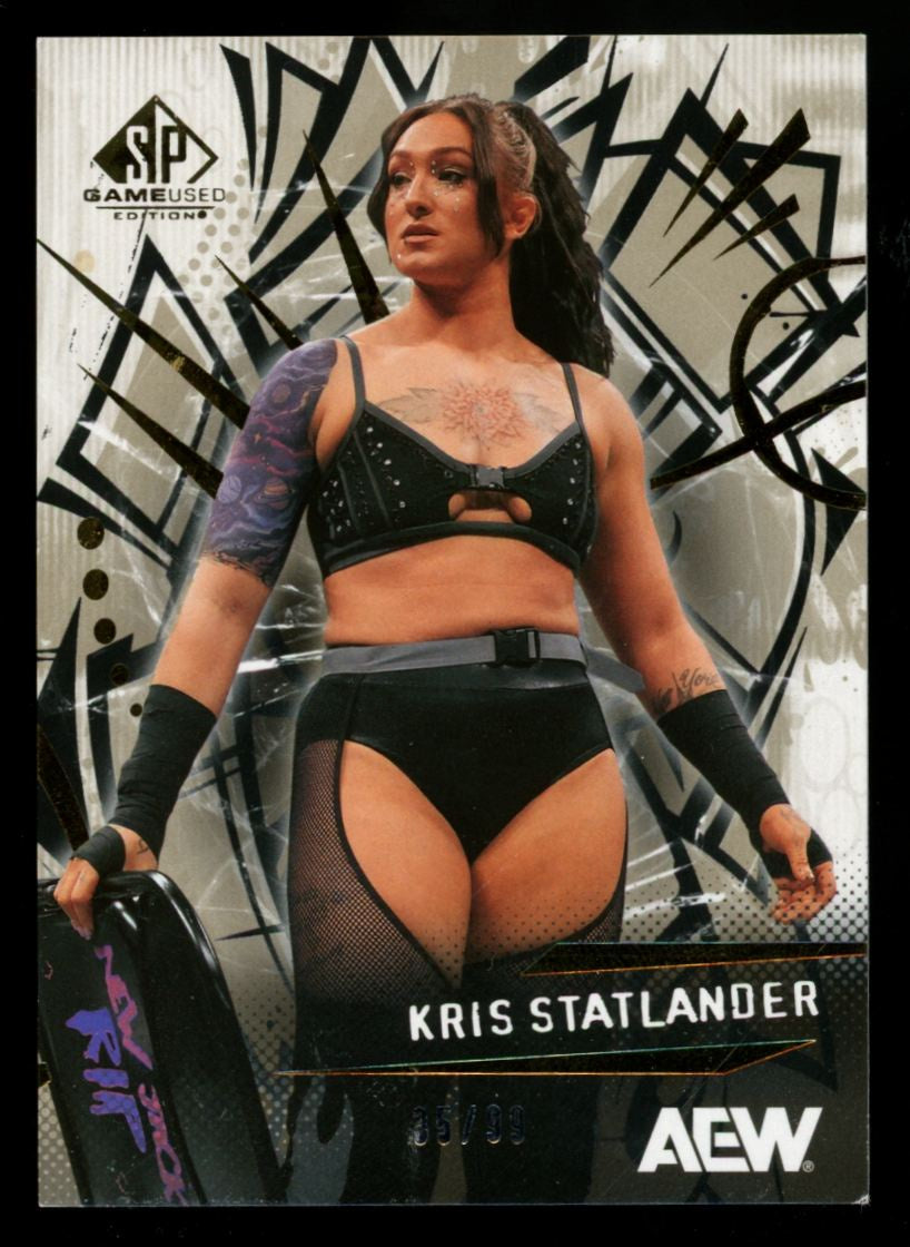 2025 Upper Deck SP Game Used AEW Kris Statlander Gold /99 #44