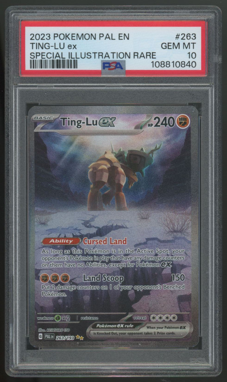 2023 Pokemon Ting-Lu ex Paldea Evolved SIR #263 PSA 10