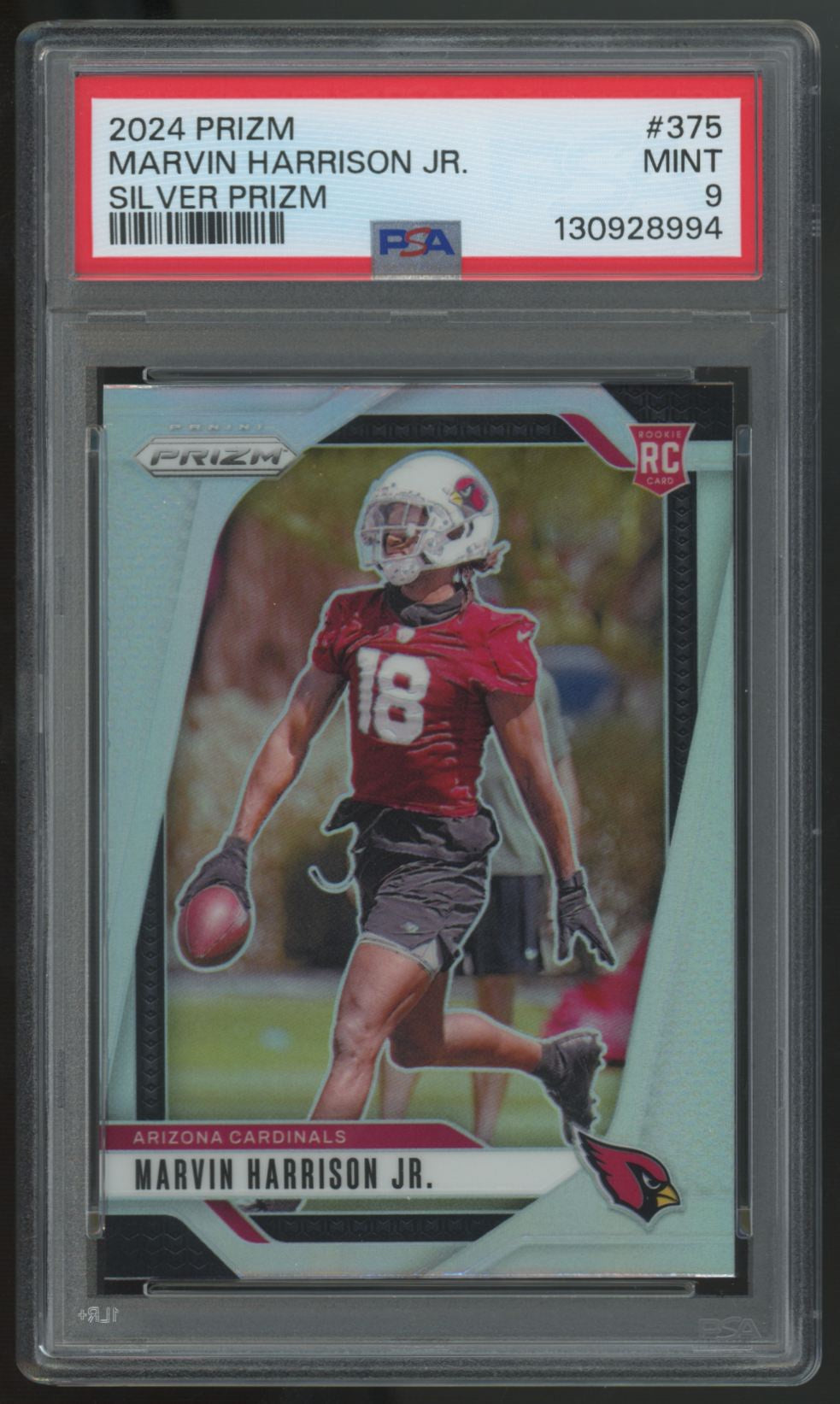 2024 Panini Prizm Marvin Harrison Jr. RC Silver #375 PSA 9