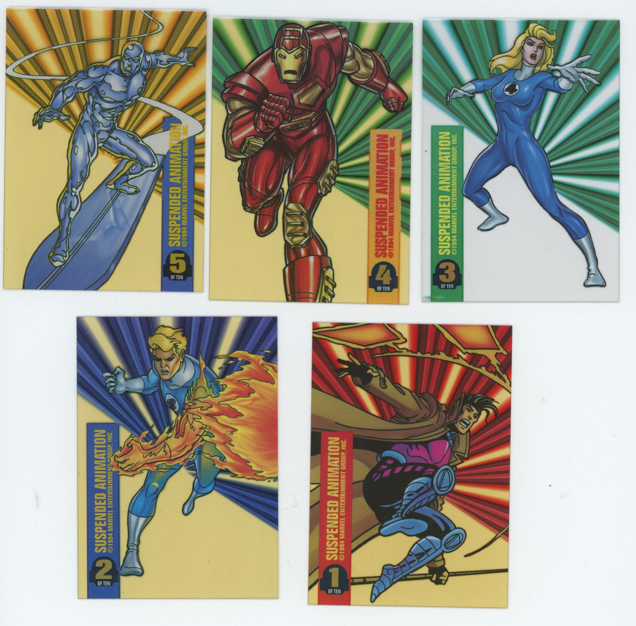 1994 Fleer Marvel Universe Suspended Animation Complete Set (10)