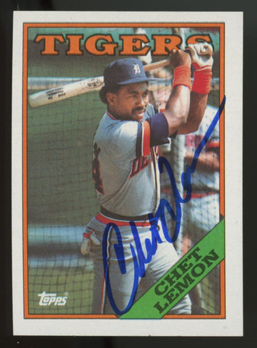 1988 Topps Chet Lemon #366 Signed Auto JSA