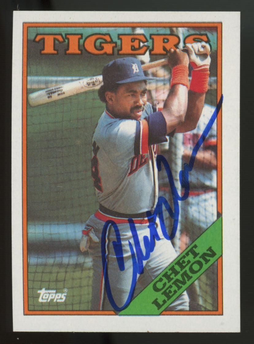 1988 Topps Chet Lemon #366 Signed Auto JSA