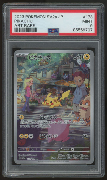 2023 Pokemon Pikachu SV2a Japanese Art Rare #173 PSA 9