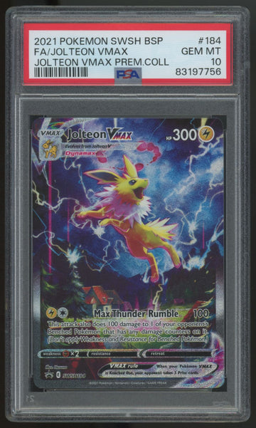 2021 Pokemon Jolteon VMAX Premium Collection Promo #184 PSA 10