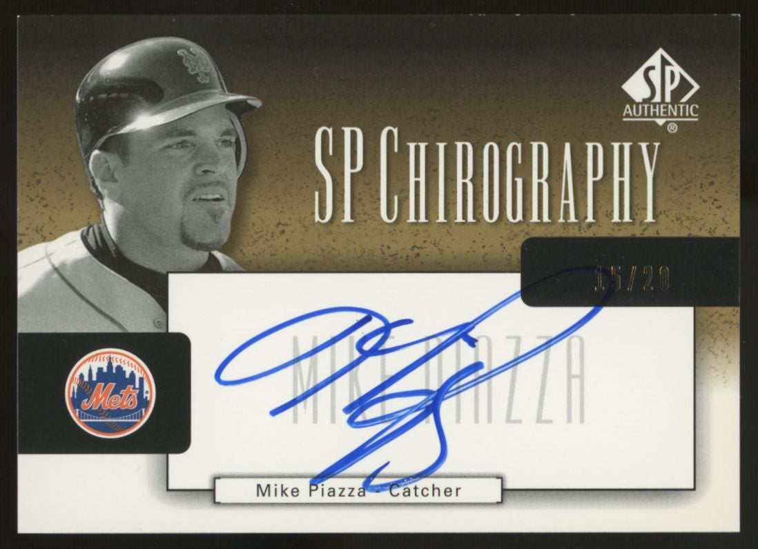 2004 SP Authentic Mike Piazza Gold Duo Tone Chirography Auto /20 #CA-PI