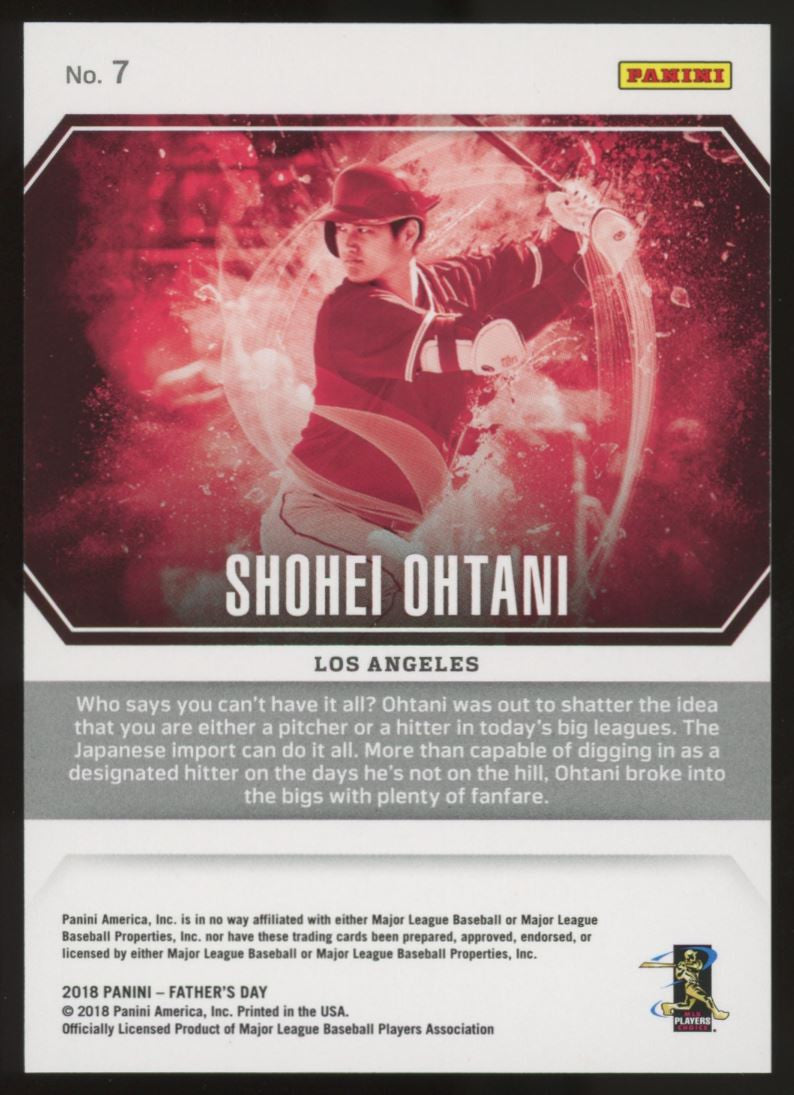 2018 Panini Father's Day Shohei Ohtani RC /50 #7 NM-MT