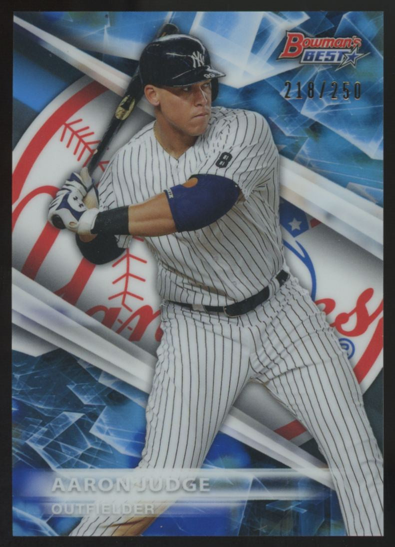 2016 Bowman's Best Aaron Judge Top Prospects Blue Refractor /250 #TP-28