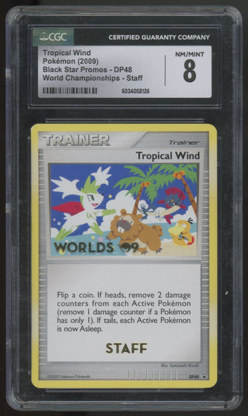 2009 Pokemon Tropical Wind World Championships Staff Promo DP48 CGC 8